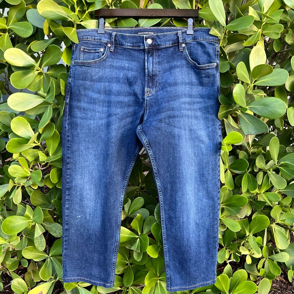 Calvin Klein Blue Jeans CKJ Size 40 X 26 Stretch Designer Classic Denim Stylish